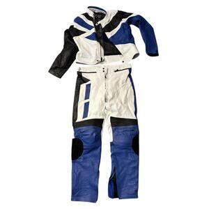 Top Gear Racing By 4 Star Leather Motorcycle Zip Up Jacket & Pants XL Matching